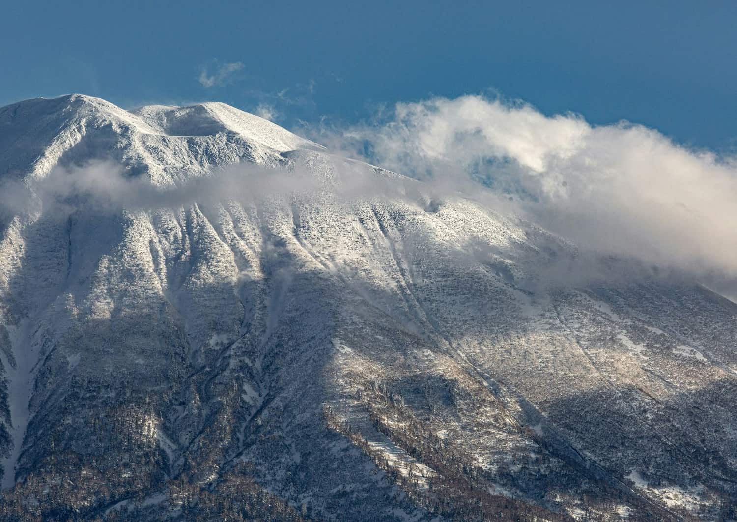 Fjellet Yōtei om vinteren, Niseko, Hokkaido, Japan
