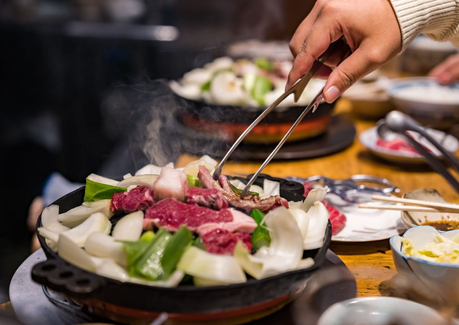 Hokkaidos kjente fåretterett Jingiskan, Hokkaido, Japan