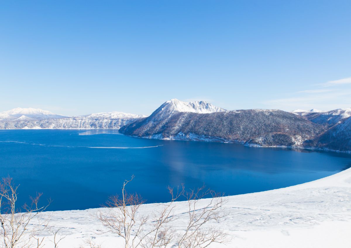 Lake Mashu om vinteren, Hokkaido