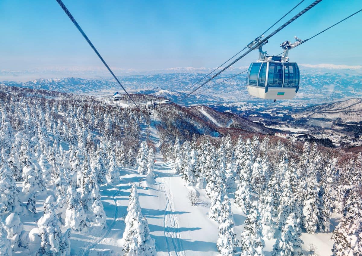 Skistedet Zao Onsen i Yamagata