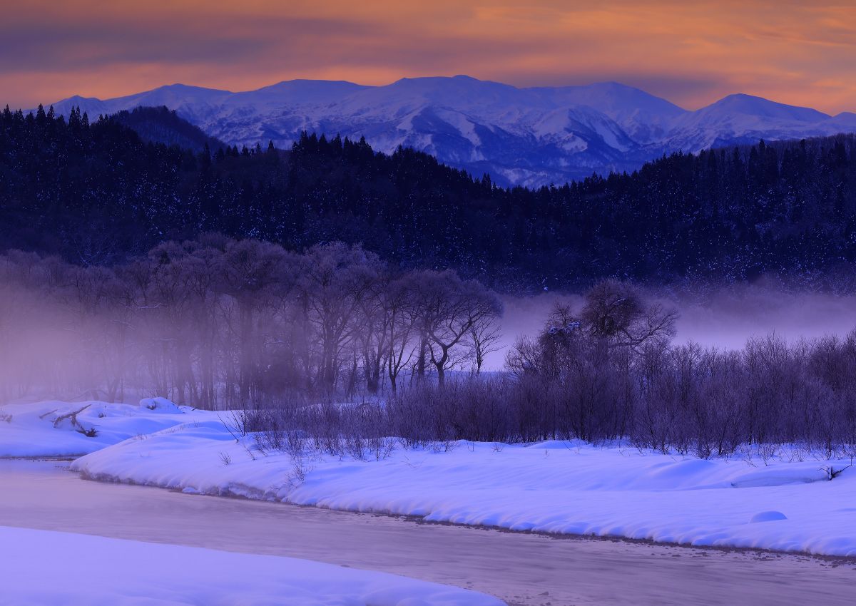 Vinterkveld i Iwate, Japan