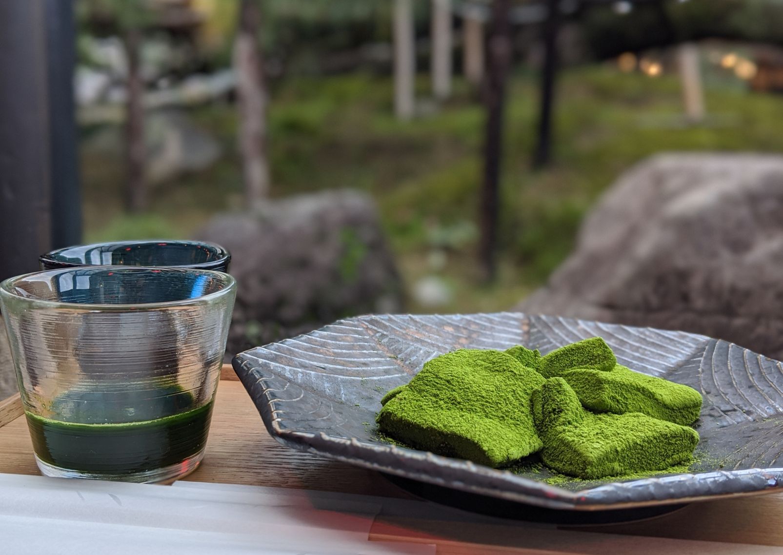 Matcha grønn te og mochi, Uji, Japan