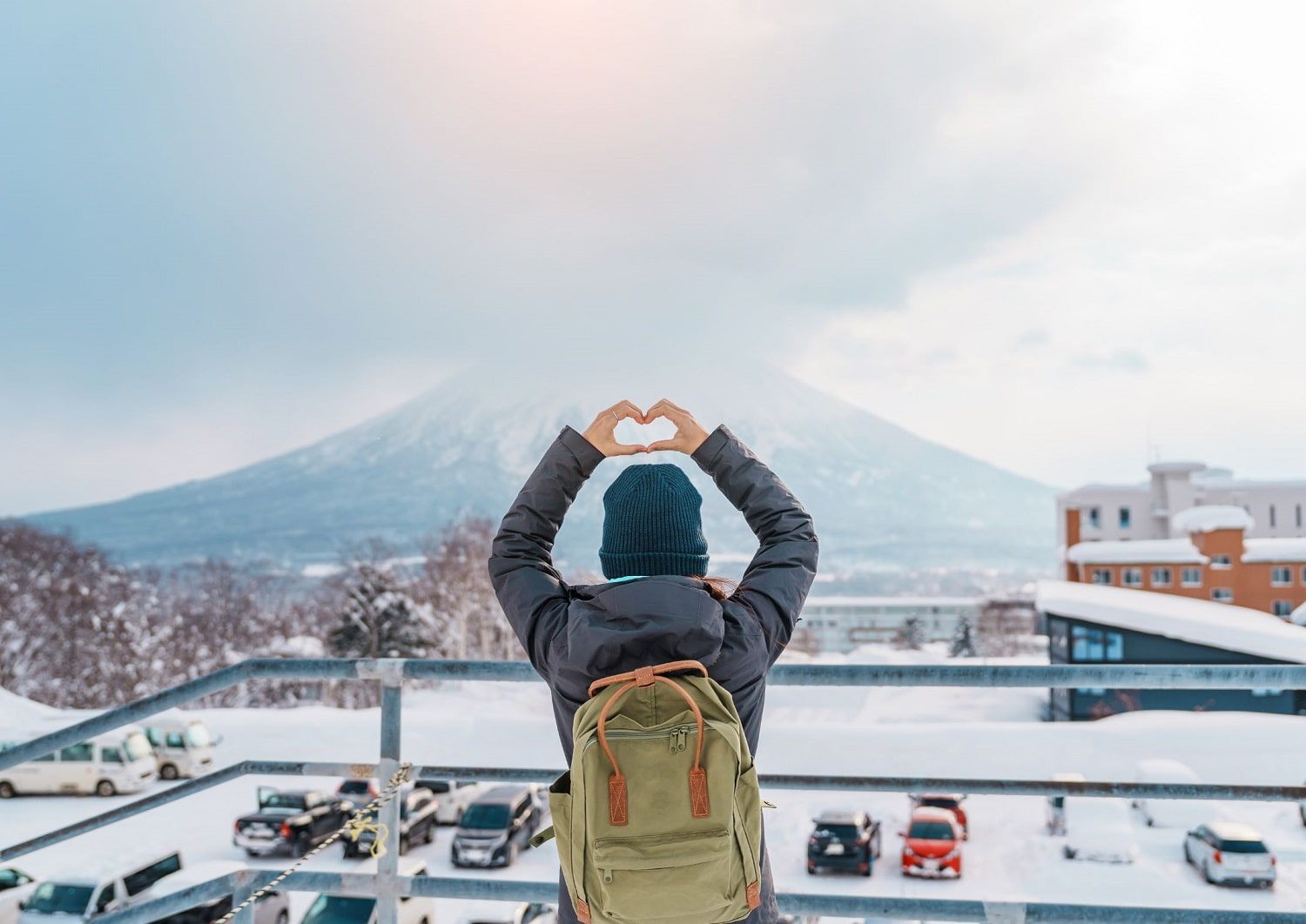 Kvinne i Niseko, Hokkaido, Japan