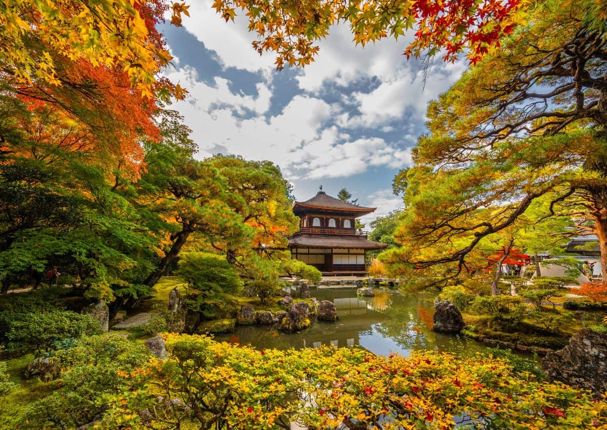 Ginkaku-ji, Silver Pavilion during the autumn season