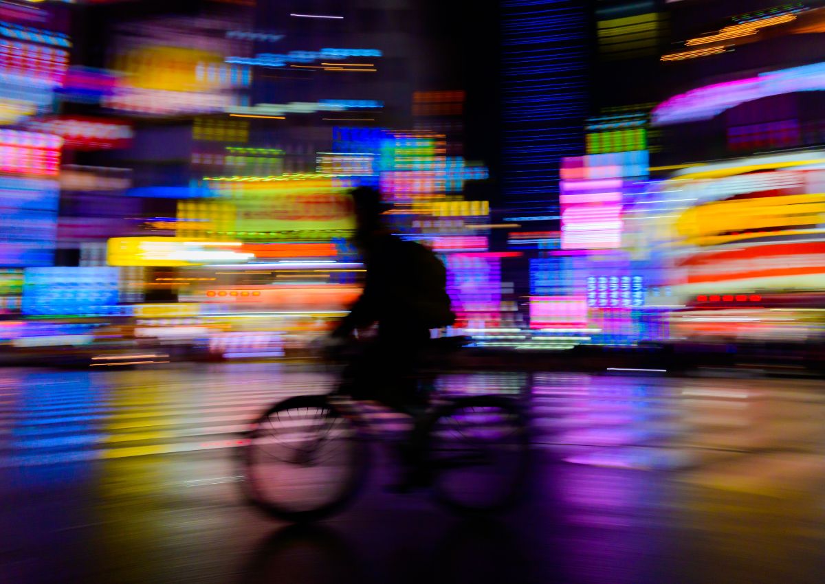 Syklist i Tokyo