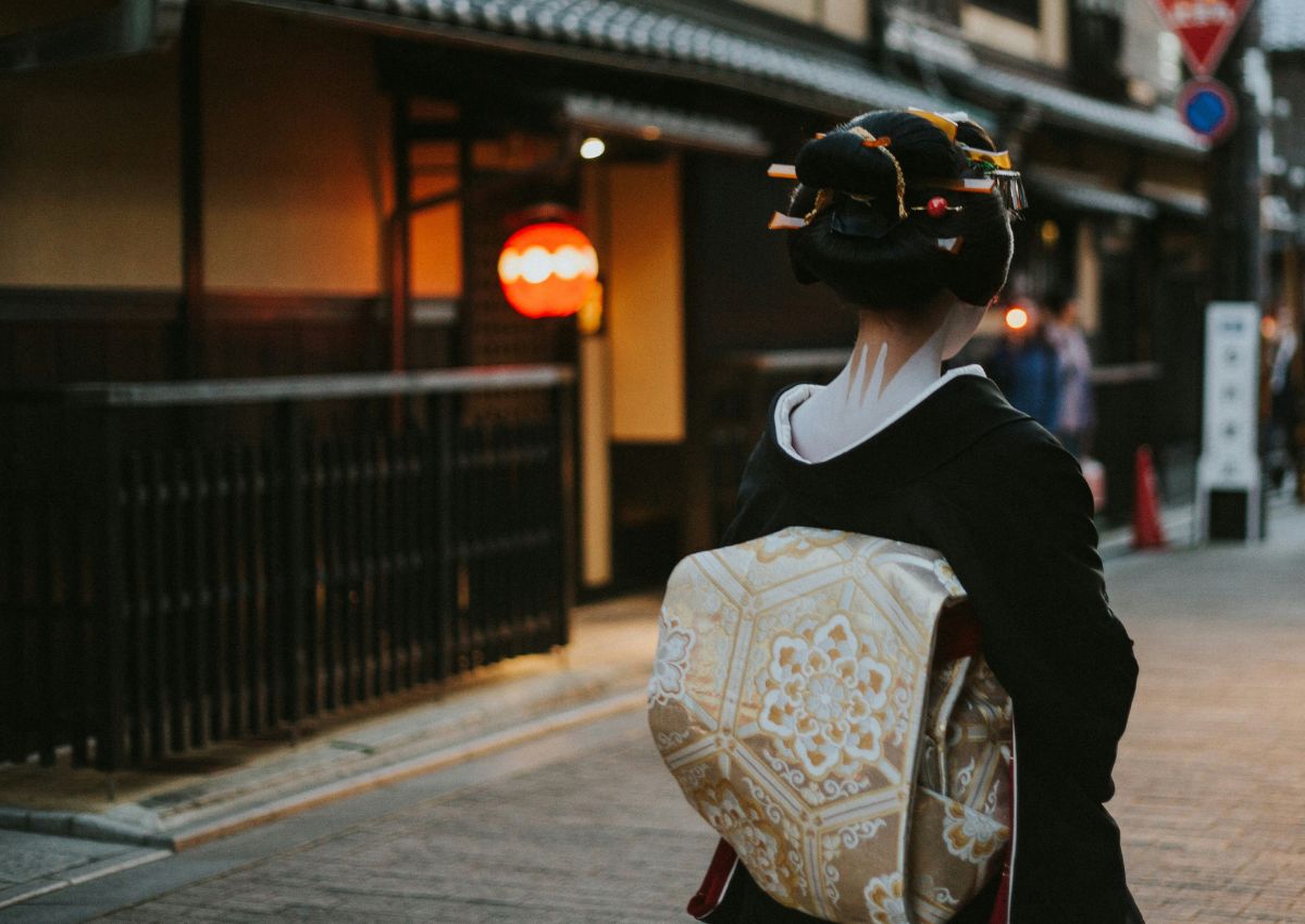 Geisha i Gion-distriktet, Kyoto, Japan