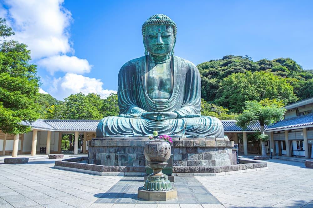 Den store Buddha, Daibutsu, landemerke i Kamakura Japan