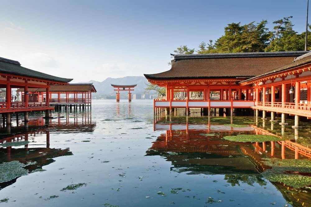 Miyajima, Hiroshima, Japan flytende helligdom