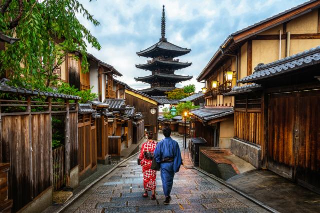 Gate i den østlige delen av Kyoto