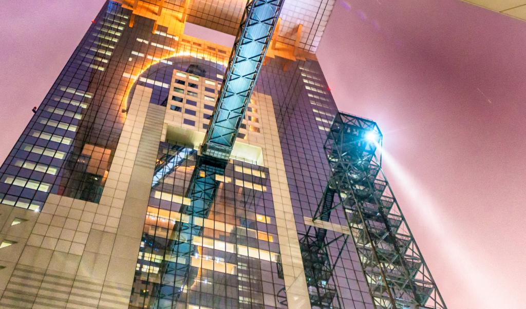 Flytende hageobservatorium, Umeda Sky-bygningen, Osaka
