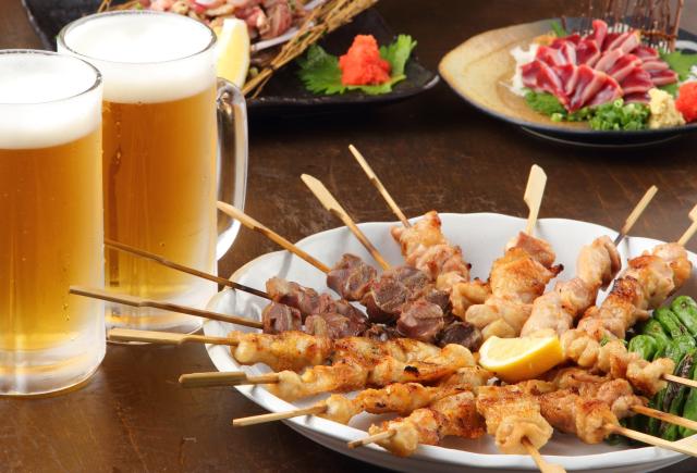 Øl og yakitori i Hakuba