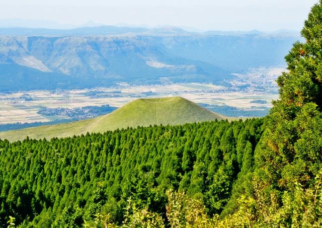 Imponerende vulkanlandskap utenfor Kumamoto