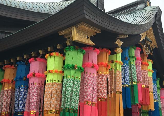 Tanabata ved Masumida-jinja-helligdommen i Sendai