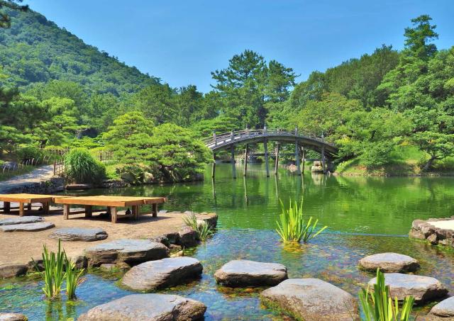 Engetsukyo-broen, Ritsurin-hagen, Takamatsu