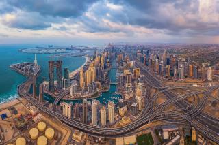 Utsikt over Dubai Marina og sentrum, Dubai