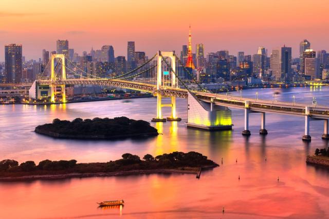 Tokyos skyline fra Odaiba
