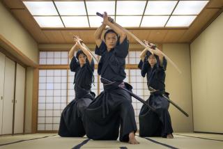 Samurai kendo-trening