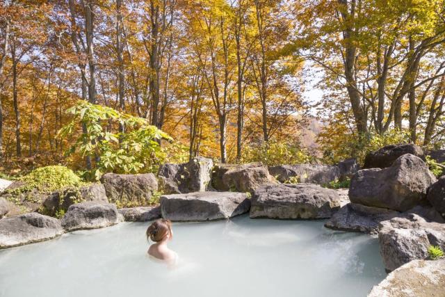 Nyt et japansk onsen under åpen himmel