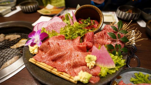 Middag med biff fra Yonezawa, Yamagata