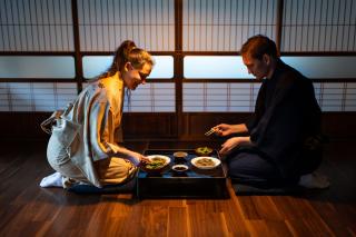 Et tradisjonelt måltid på en ryokan