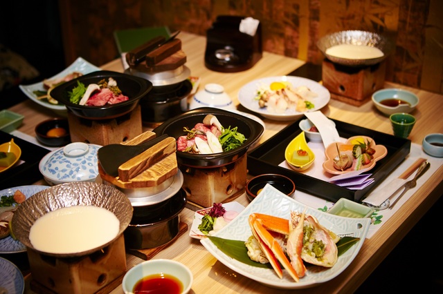 Kaiseki-måltid i en ryokan