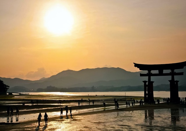Miyajima ved solnedgang