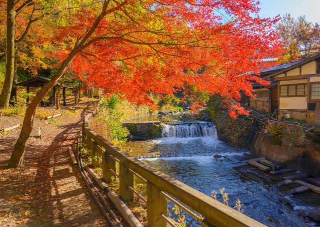 Kurokawa Onsen om høsten
