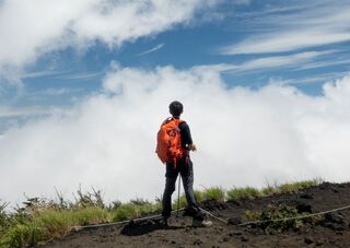 På vei oppover Mt. Yotei