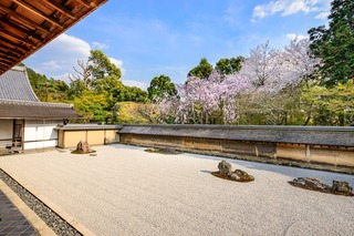 Ryoan-ji-tempelet sin zenbuddhistiske steinhage 